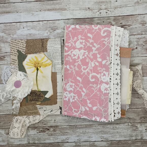 Pink Embellished Junk Journal: Flowers, Birds and Butterflies (Lifetime) - Picture 3 of 16